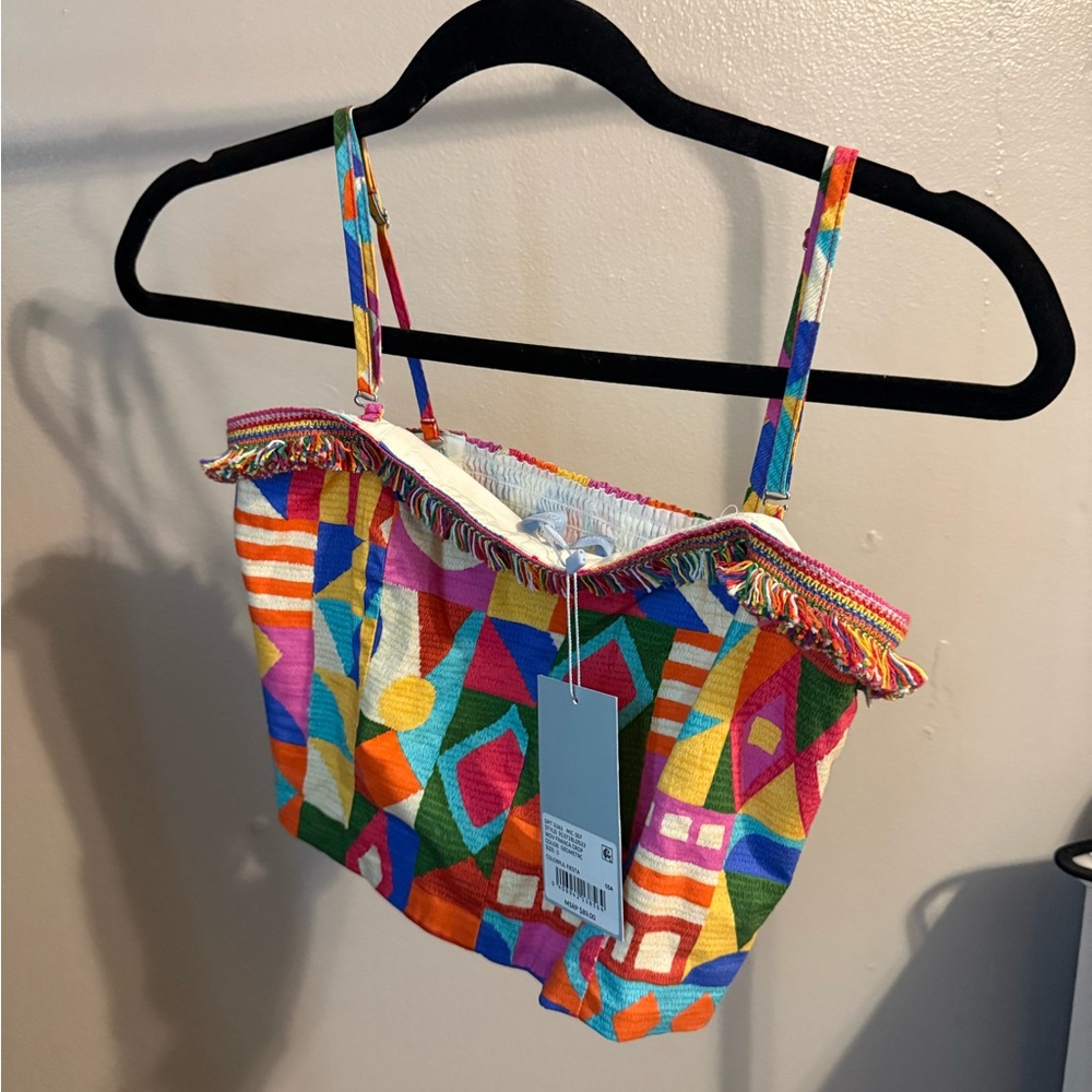 ANTONIO MELANI Colorful Geometric Blouse